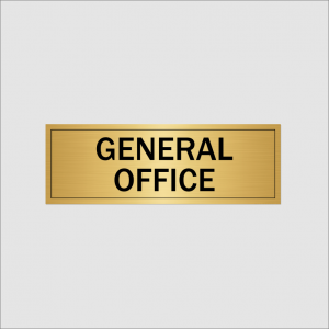 General Office Sign Gold