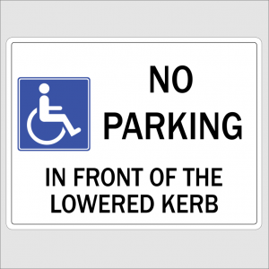 No Parking Lowered Kerb