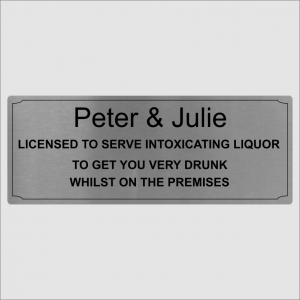 Personalised Bar Sign Lic