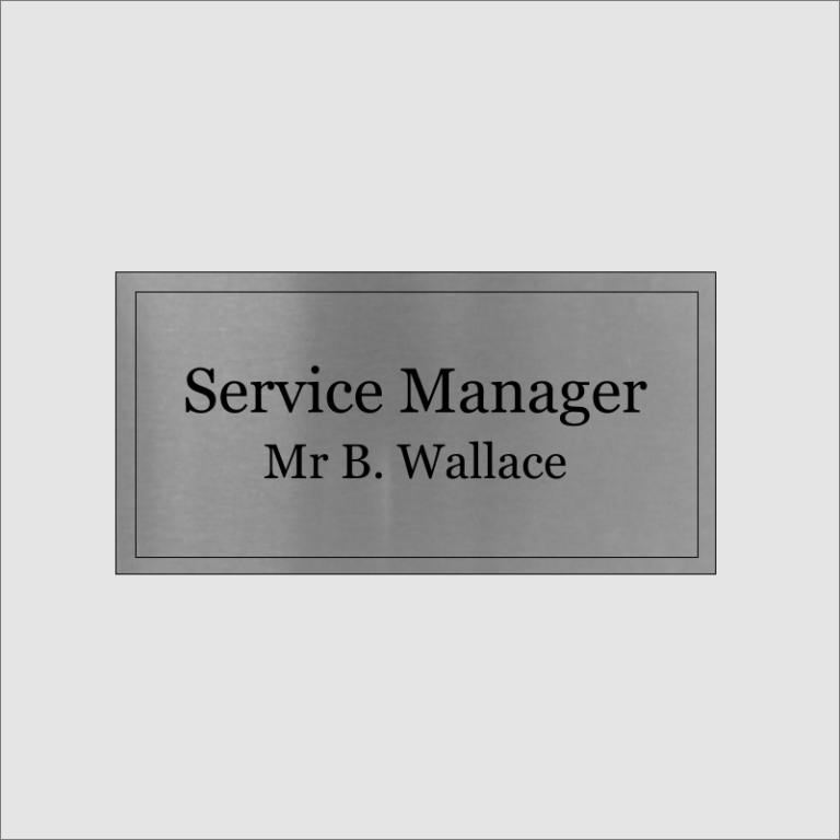 Personalised Service Manager Sign