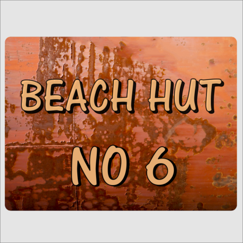 Beach Hut Number Sign