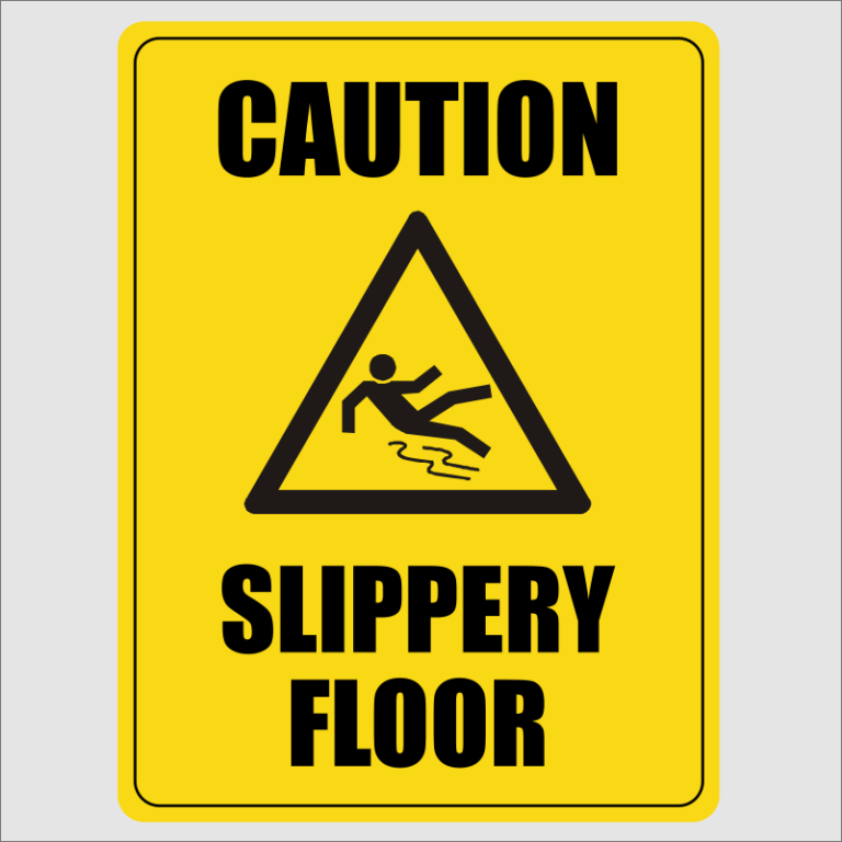 Caution Slippery Floor Sign