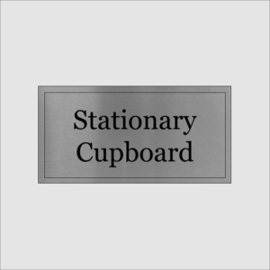 Stationary Cupboard Sign