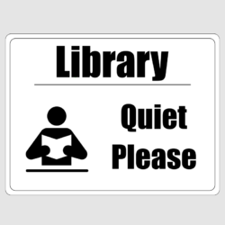 Library Quiet Please Sign