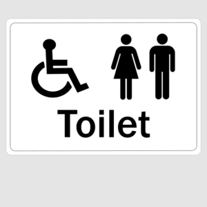 Disabled Toilet Door Sign