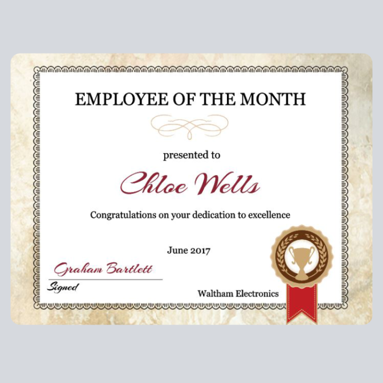 Employee Of The Month Plaque