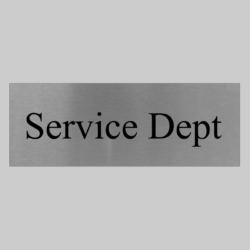 Service Department Sign