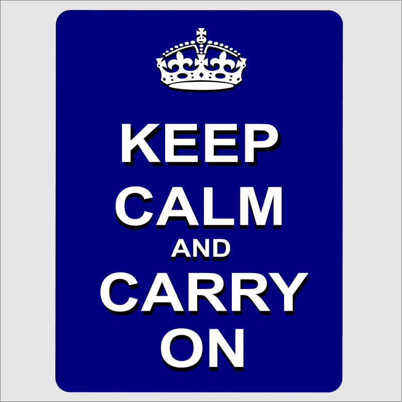 Keep Calm And Carry On Signs